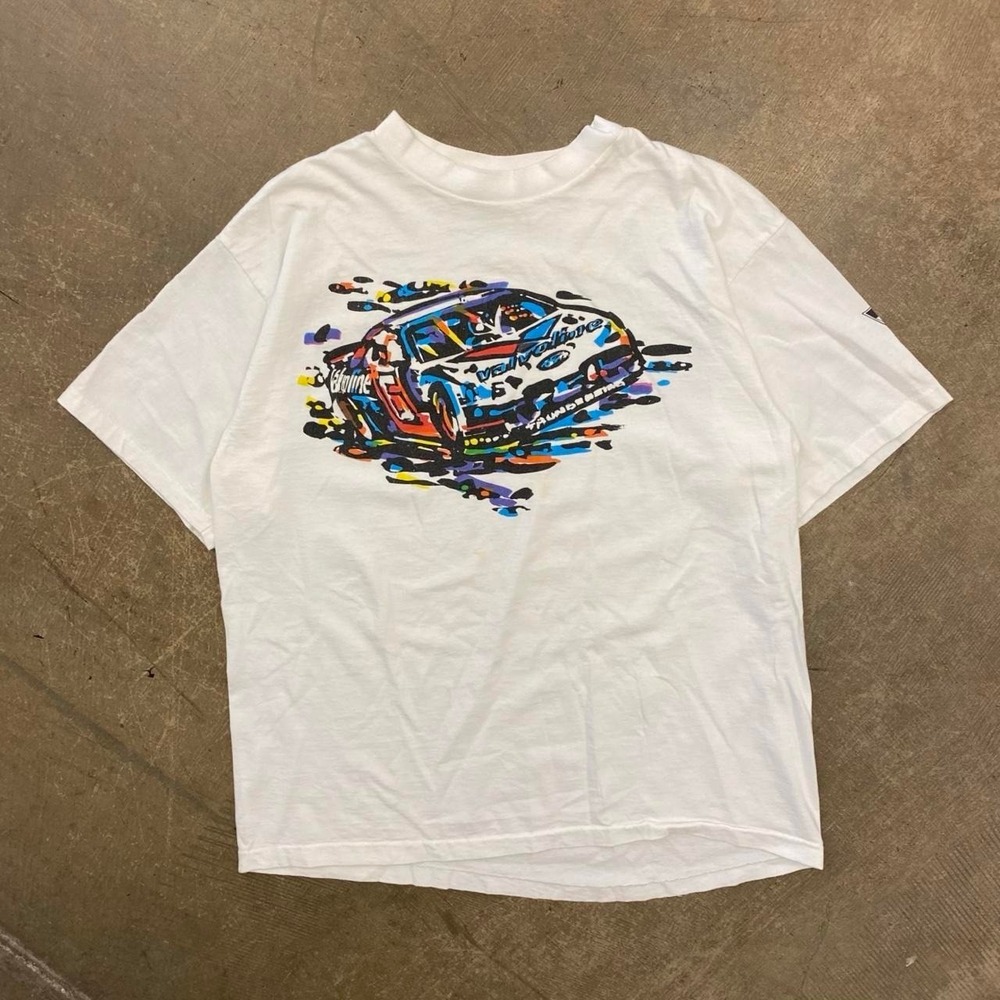 Vintage 90s NASCAR Racing Valvoline Performance Team Single Stitch T-Shirt Large